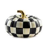 Courtly Check Squashed Glossy Pumpkin, Medium