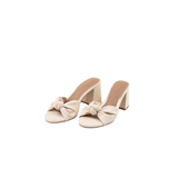 Emily Heeled Sandal, Bone