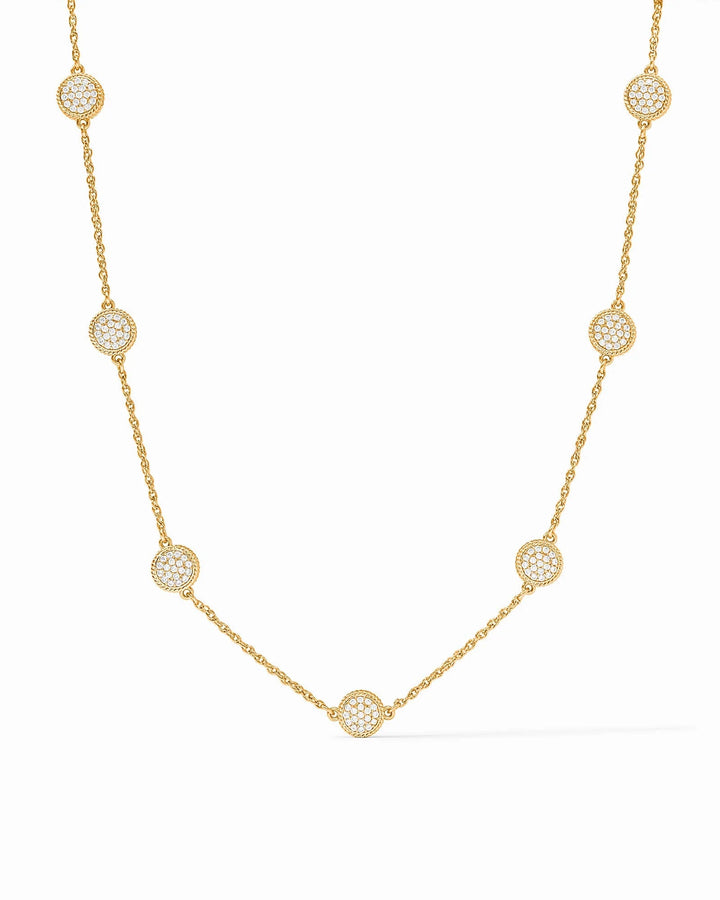 Windsor Delicate Station Necklace, Pave Cubic Zirconia