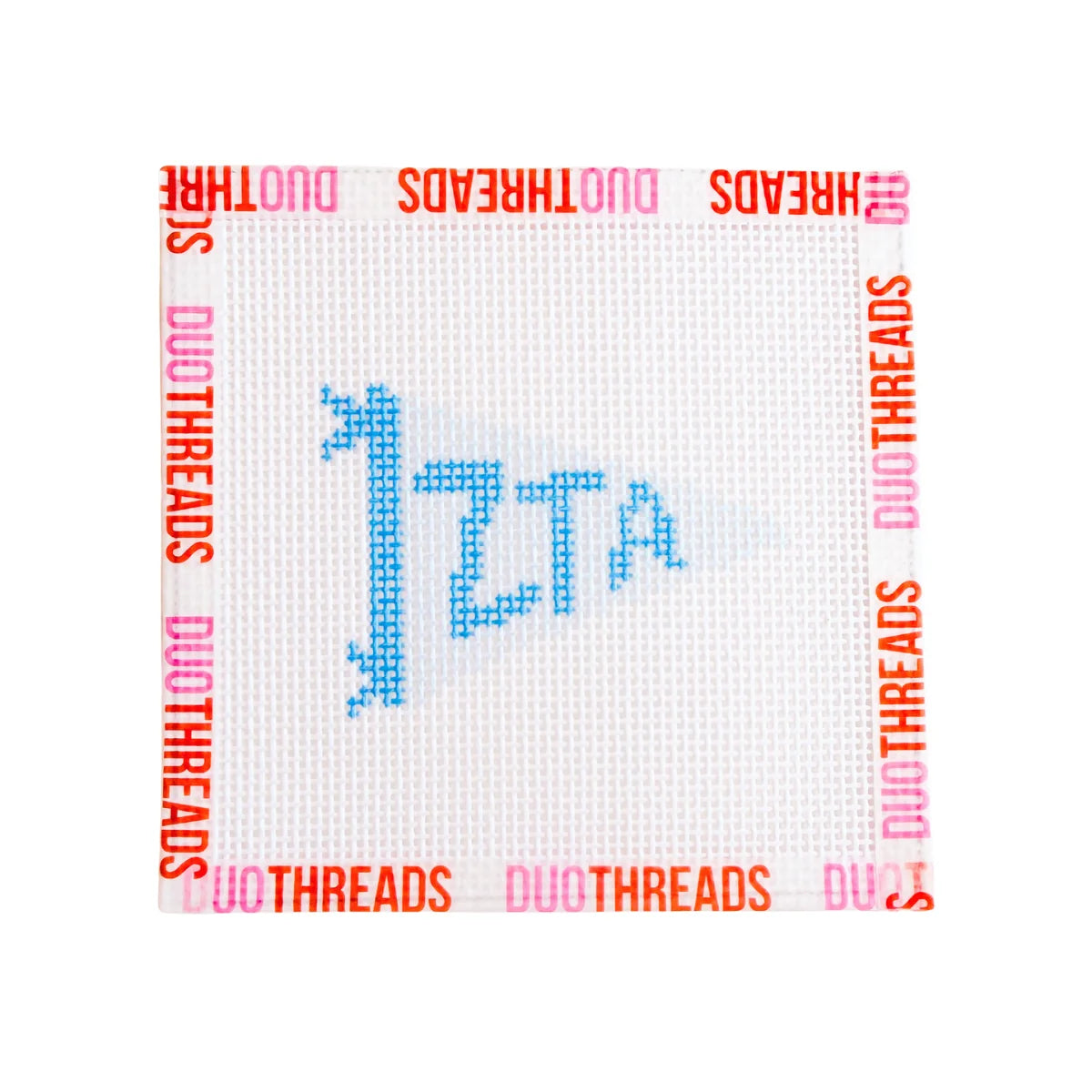 Sorority Knitted Pennant Needlepoint Canvas