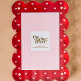 Rectangle Scalloped Acrylic Frame, Tiny Hearts