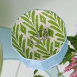 Petite Frond Green Ceramic Ring Dish