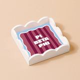Sorority Stripe Scallop Trinket Tray