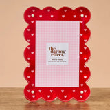 Rectangle Scalloped Acrylic Frame, Tiny Hearts