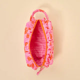 Essentials Quilted Cosmetic Pouch, Poppin' Petals Hot Pink