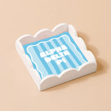 Sorority Stripe Scallop Trinket Tray