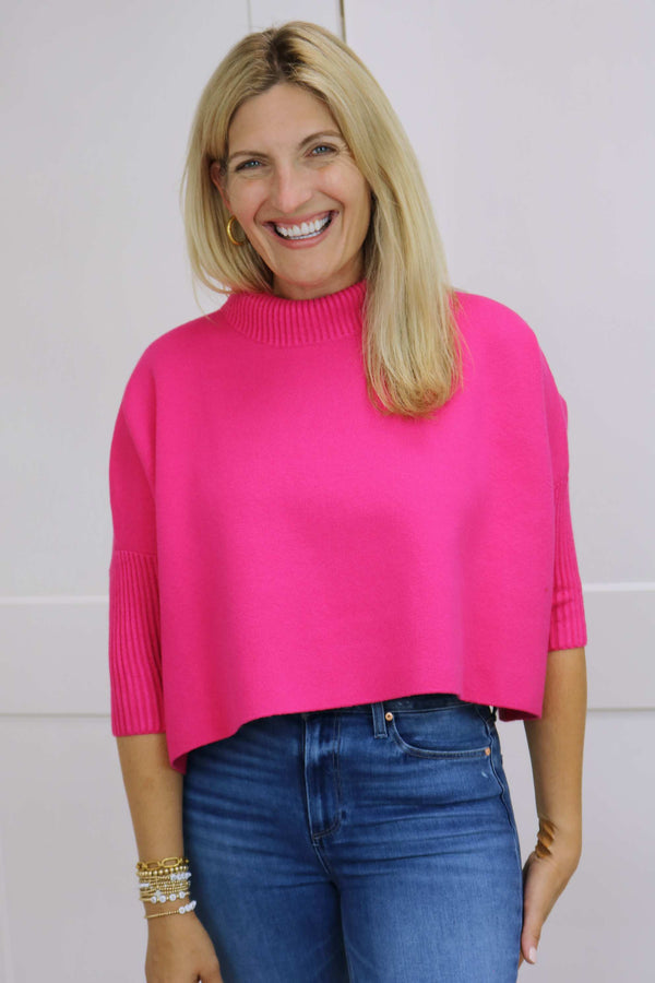Aja Sweater, Super Pink