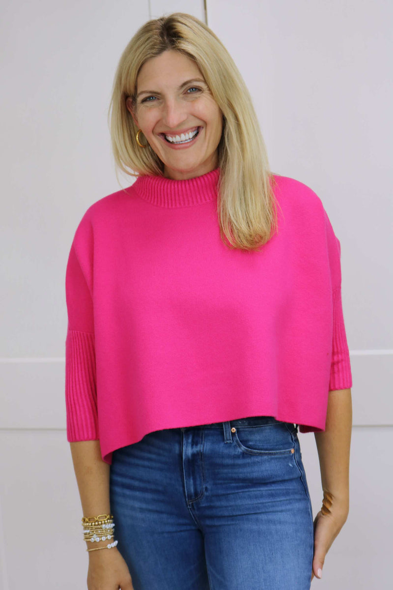 Aja Sweater, Super Pink