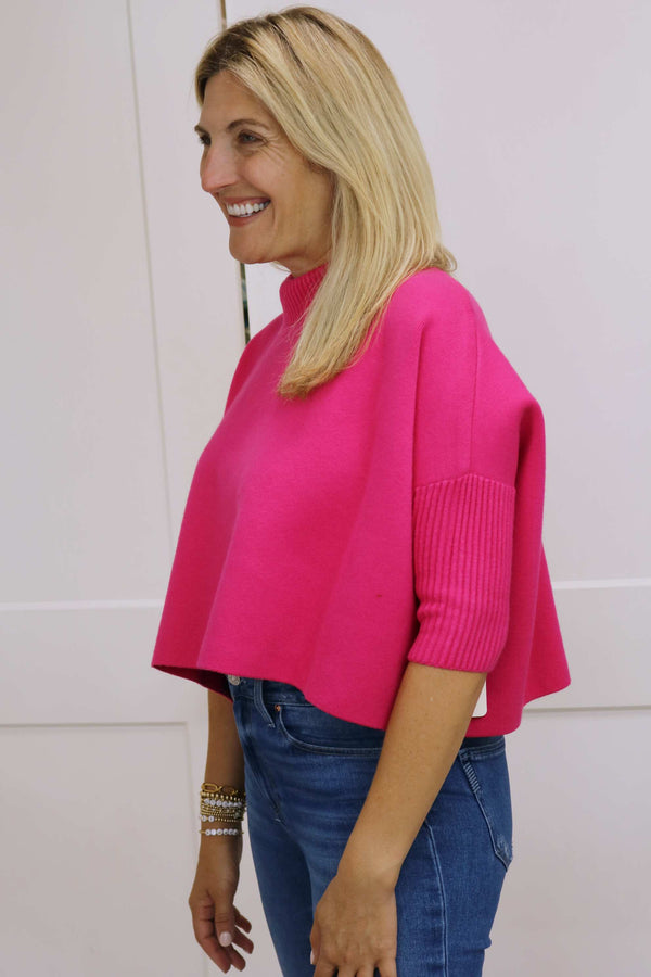 Aja Sweater, Super Pink