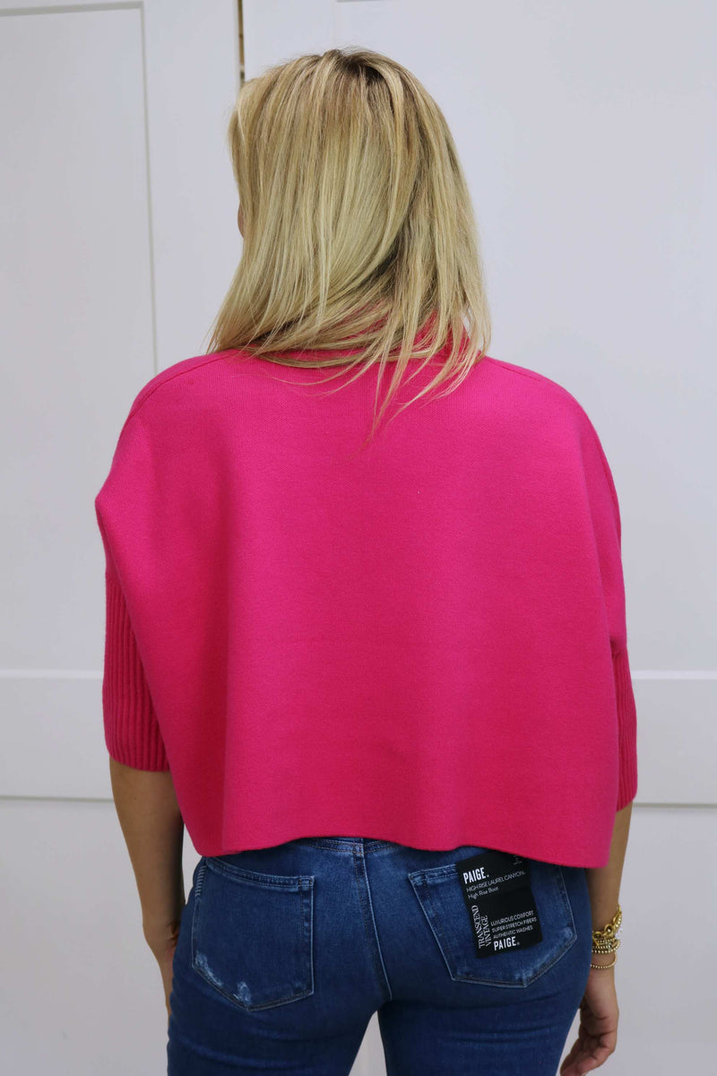 Aja Sweater, Super Pink