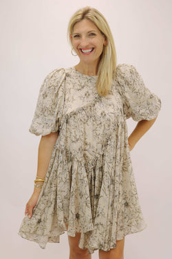 Zinta Floral Asymmetrical Mini Dress