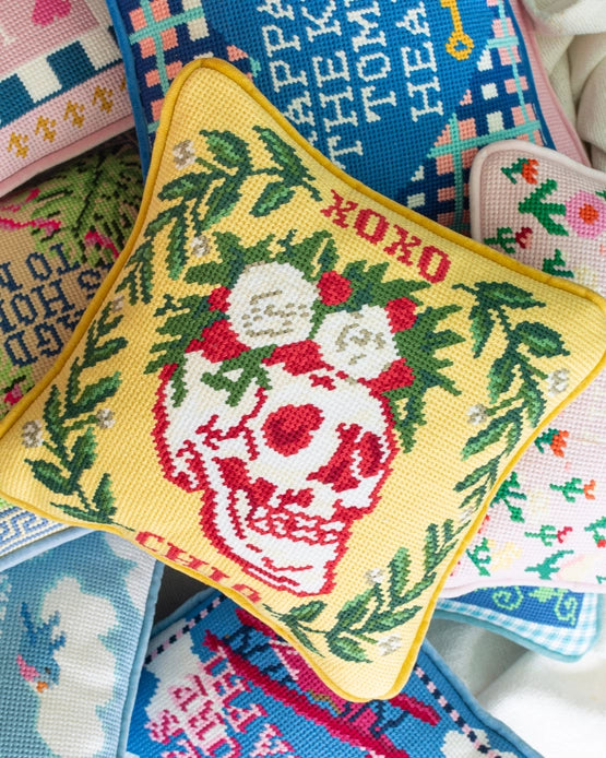 Sorority Needlepoint Pillow