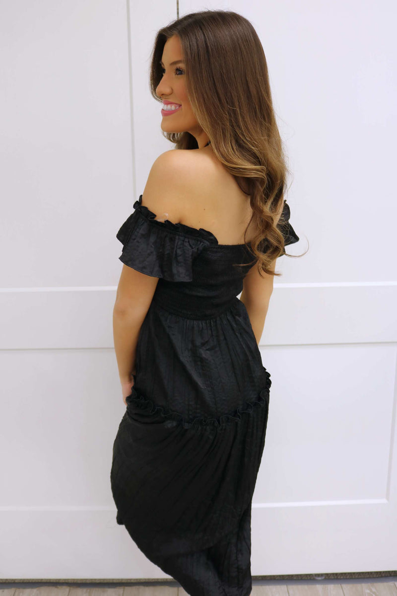 Settle The Score Black Maxi Dress