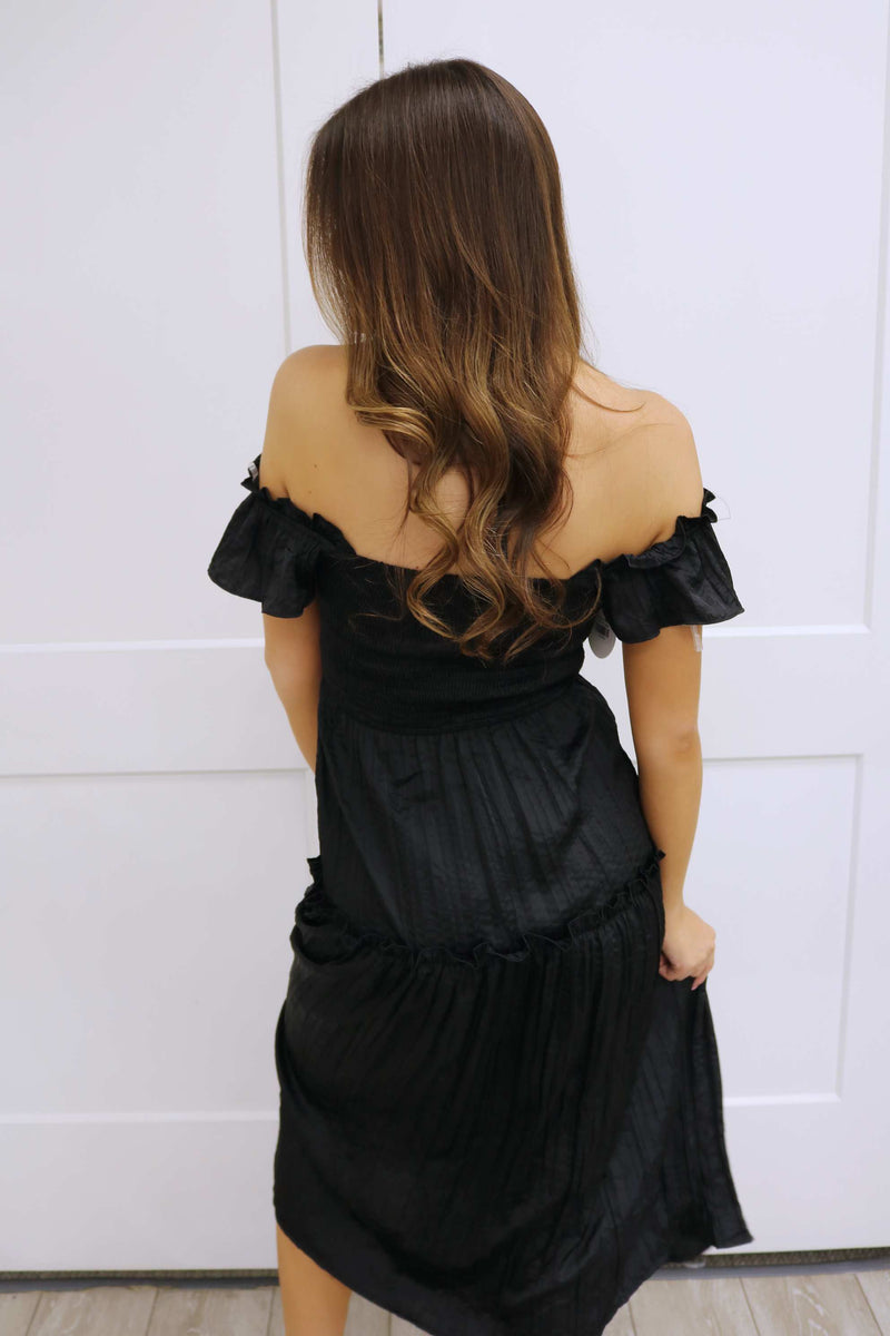 Settle The Score Black Maxi Dress