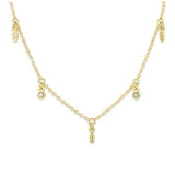 Feathers of Fab Dangle Necklace, Gold