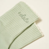 Inhale Exhale Grip Sock Mint Green, Pilates Socks