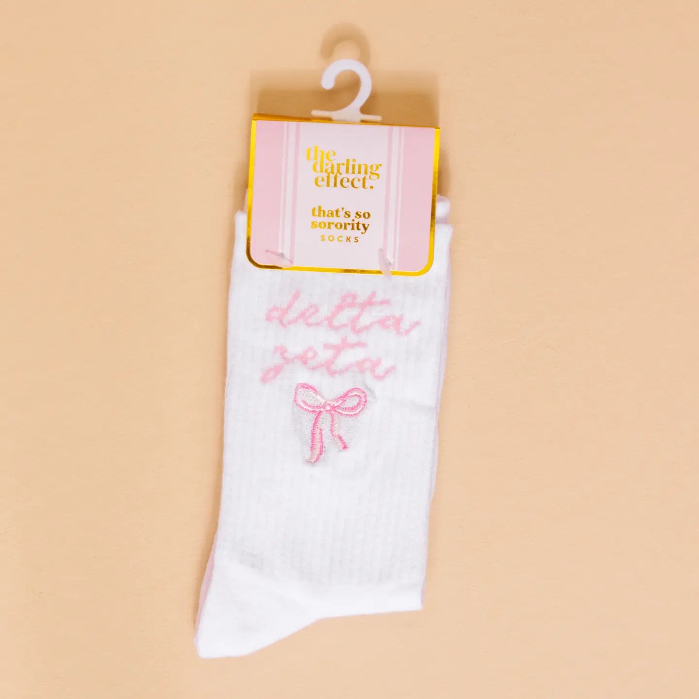 Sorority Embroidered Crew Socks