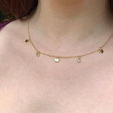 Feathers of Fab Dangle Necklace, Gold