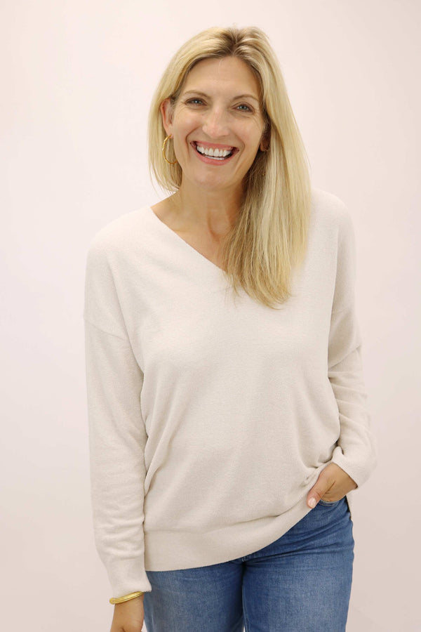 CozyChic® Ultra Lite V Neck Hi-Low Pullover