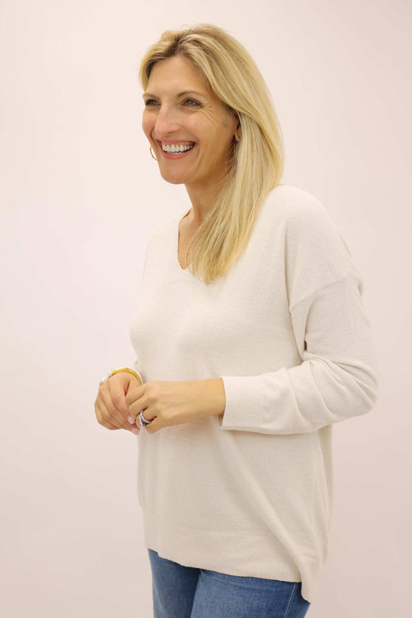 CozyChic® Ultra Lite V Neck Hi-Low Pullover
