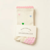 Mini Heart Petal Grip Sock, Pilates Socks