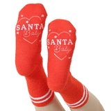 Santa Baby Fuzzy Crew Socks