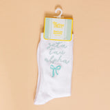 Sorority Embroidered Crew Socks
