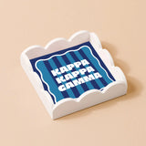 Sorority Stripe Scallop Trinket Tray