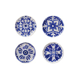 Hand-Painted Stoneware Plate, Blue and White