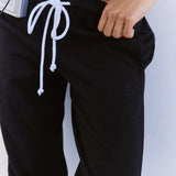 Flutter Cropped Jogger, Black