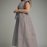 On My Radar Dress, Blue/Brown