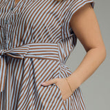 On My Radar Dress, Blue/Brown
