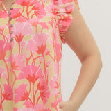 Blossom Social Midi Dress, Pink Combo