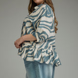 Wild About You Top, Dusty Blue