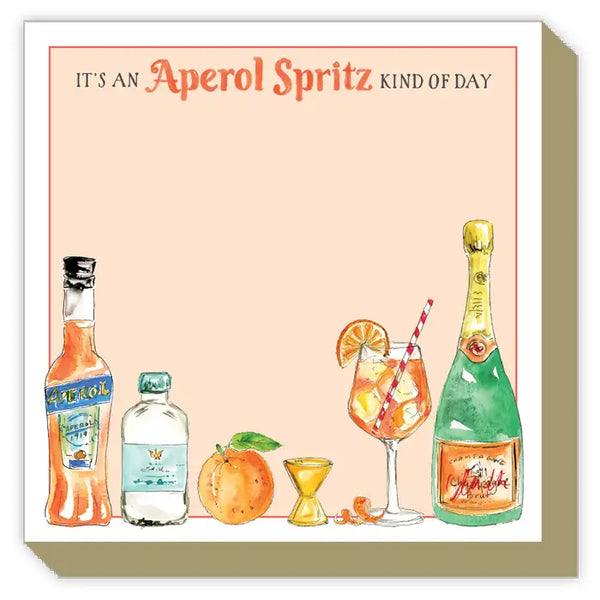 Luxe Handpainted Notepad, Aperol Spritz Kind of Day