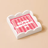 Sorority Stripe Scallop Trinket Tray