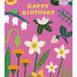 Floral In Pink Birthday Card