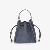 Fallon Mini Faux Suede Purse, Slate