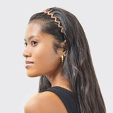 Recycled Plastic Zig Zag Headband 2pc, Neutral