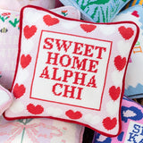 Sorority Needlepoint Pillow