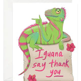 Iguana Say Thank You Card