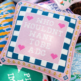 Sorority Needlepoint Pillow