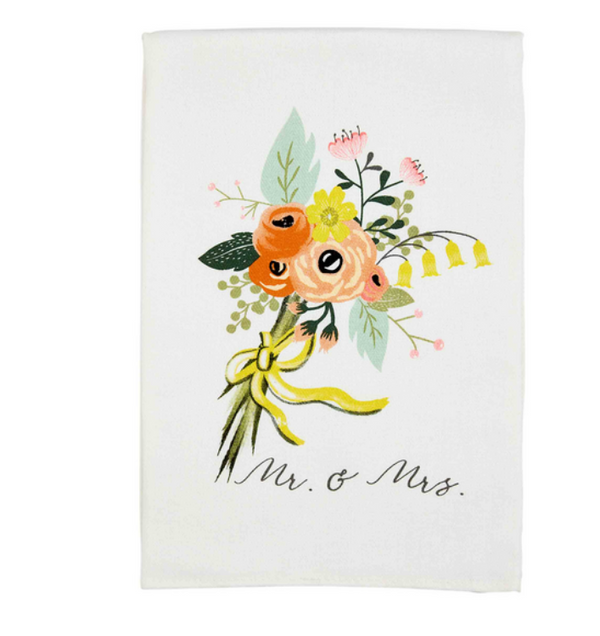 Mr & Mrs Bouquet Hand Towel