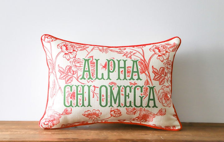 Custom Sorority Toile Pillow