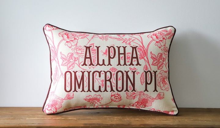 Custom Sorority Toile Pillow