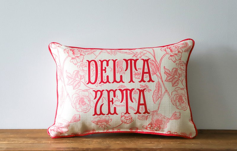 Custom Sorority Toile Pillow