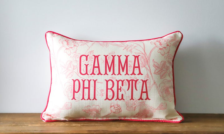 Custom Sorority Toile Pillow