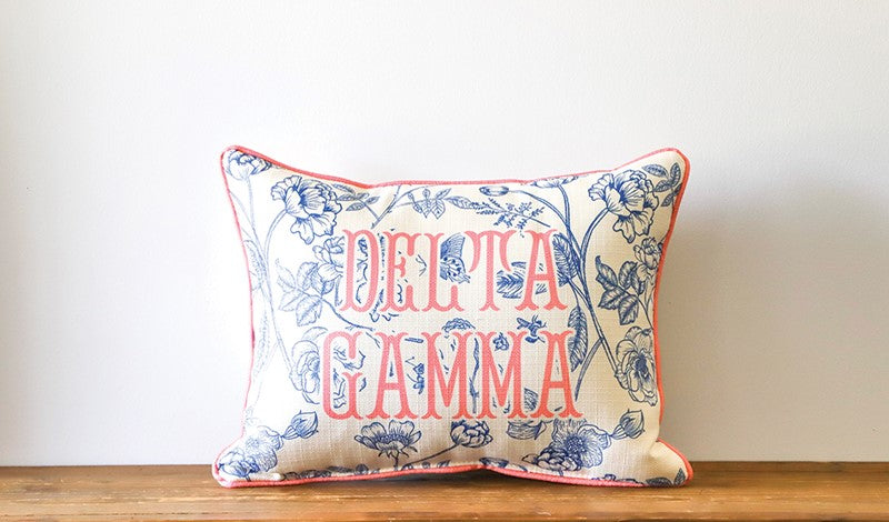 Custom Sorority Toile Pillow
