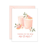 Cocktail Cheers Mr. and Mrs. Greeting Card