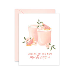 Cocktail Cheers Mr. and Mrs. Greeting Card